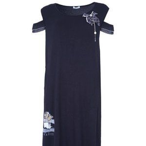 Designer black summer dress with smile pin maxi large sizes lightweight slim